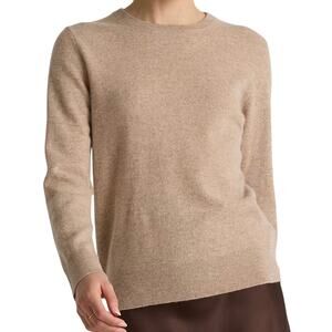 Quince Mongolian Cashmere Oatmeal Crewneck Sweater Size Large